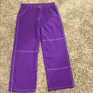 Purple Stitch Design Pants